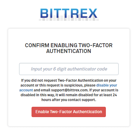 Bittrexの口座開設と二段階認証設定の手順17